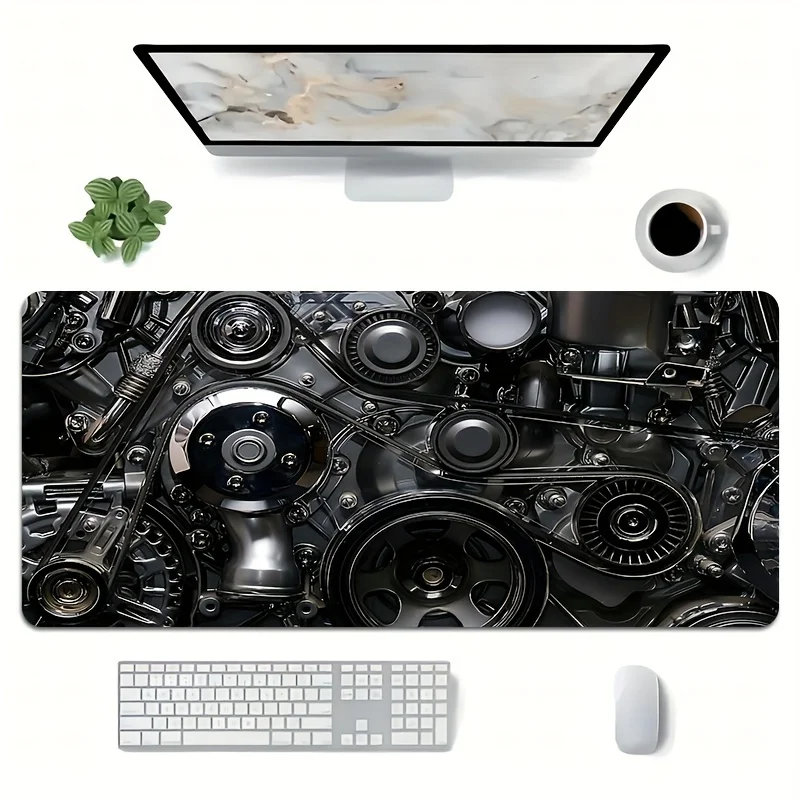 

Engine Pattern Mouse Pad Large Size Rubber Base Non-slip PC Desk Accessories Mousepad for Office & Gamer Keyboard Mats Decor Mat