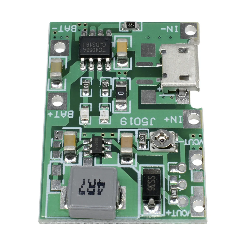 5Pcs DC-DC 3.7V To 9V 5V 2A Step Up Power Supply Module Voltage Boost Converter Adjustable 18650 Battery Charge Discharge Module