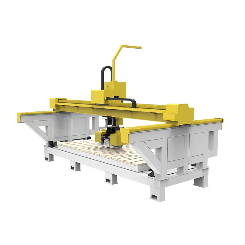 Máquina de corte de piedra de puente completamente automática con función de fresado de encimera, enrutadores cnc de tallado de piedra 3d