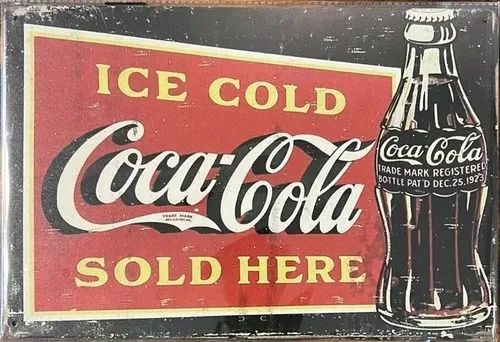 Ice Cold - Placa de Metal Vintage de Novidade Vendida Aqui; NOVO!