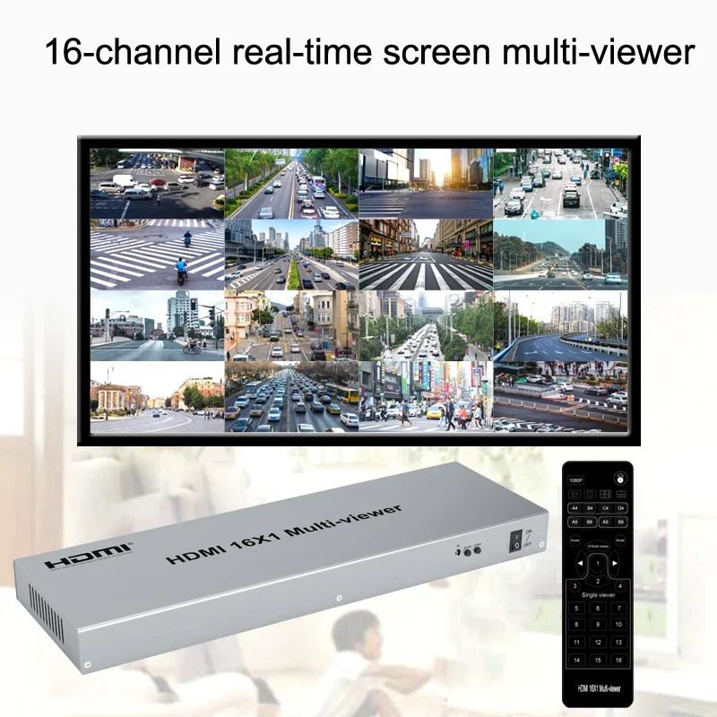 16x1 HDMI Multi-viewer 4 8 16 Channel Screen Splitter Video Multiplexer 16 In 1 Out Seamless Switch for Camera PC To TV Monitor