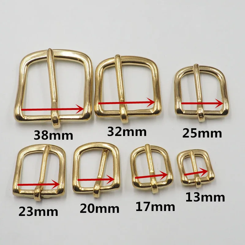 1pc 32/38mm Women Men Brass Belt Buckle Pin Clasp Waistband Belts Heads DIY Leather Crafts Jeans Decor Hardware Accessories