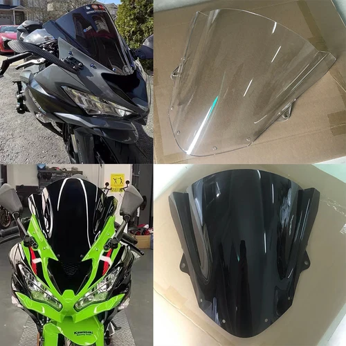 Parabrisas de motocicleta ZX6R para Kawasaki Ninja ZX 6R 636 ZX-6R parabrisas de doble burbuja 2009 -2018 2019 2020 2021 2022 2023