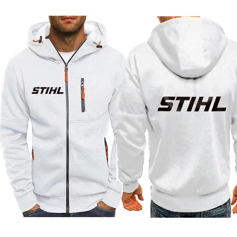 الرجال أداة كهربائية هوديس طويلة الأكمام البلوز سستة تصميم مقنعين البلوز للرجال الملابس الرياضية سترة عادية #2