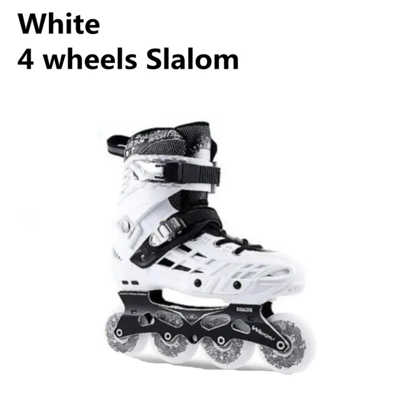 Inline Roller Skates Slalom Slide Adult Kids Inline Skating Shoes 85A Rubber Wheels for Asphalt Road Street FSK Skating