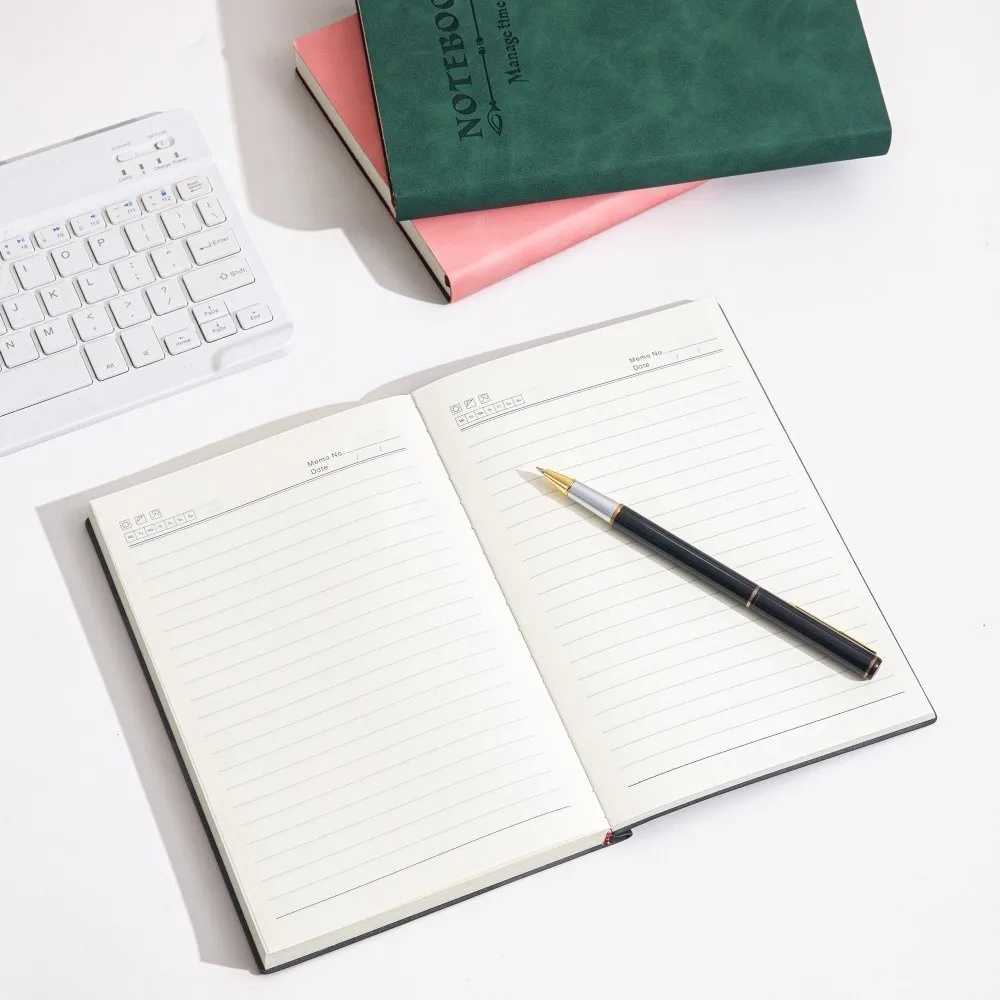

Vintage 360 Page Universal a5 Notebook Leather Surface Soft Business Memo Book Portable Simple Diary Notepad Students