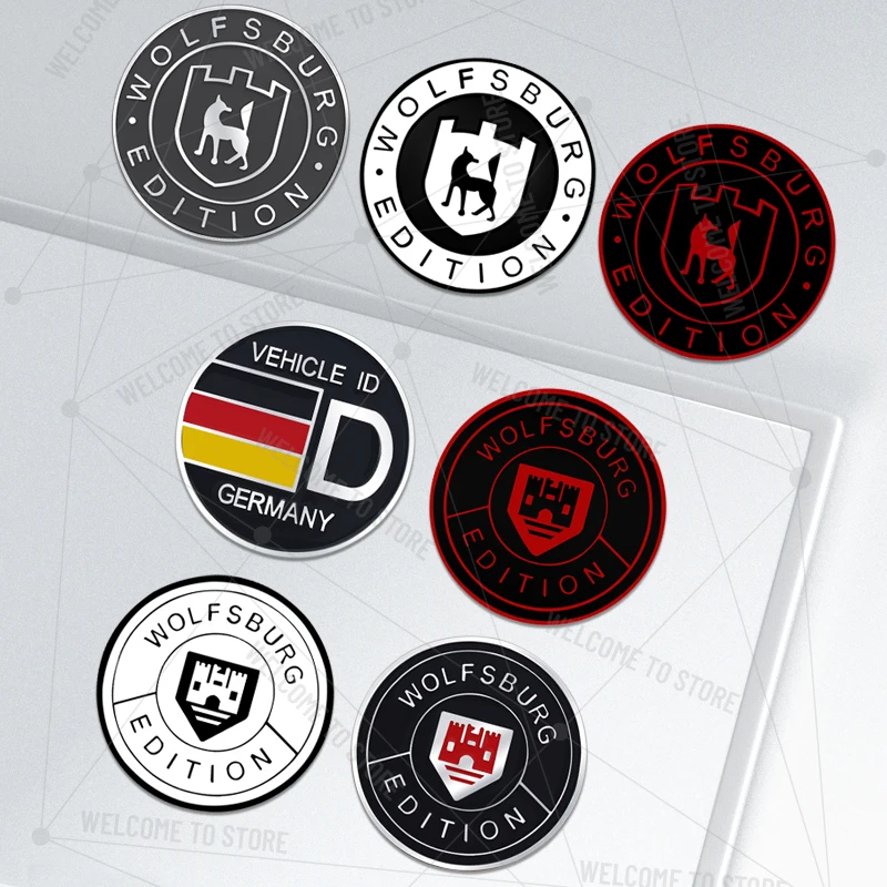 تصفيف السيارة وولفسبورغ الطبعة شعار معدني ثلاثية الأبعاد رسالة الخلفية الجذع الشارات مصبغة شارة ديكور للجولف MK4 MK5 طوارق بيتل باسات #1