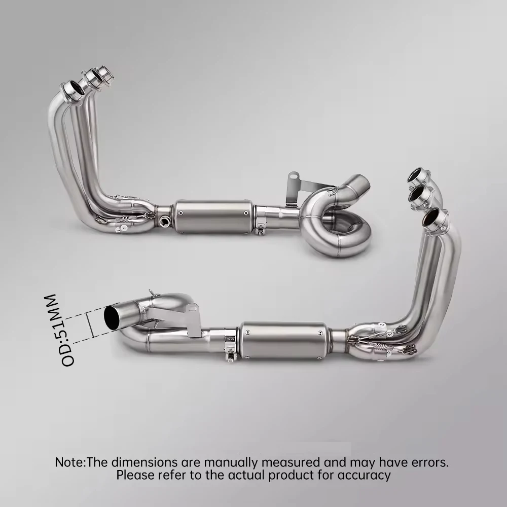 Motorcycle Modify 675SRR Exhaust Muffler Exhaust for 675SR 675R 675NK Full Exhaust System Escape Front Link Pipe
