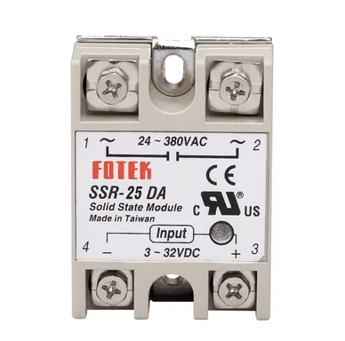 SSR-10DA SSR-25DA SSR-40DA SSR-75DA SSR-60DA SSR-80DA SSR-100DA10A 25A 40A Solid State citations Tech 3-32V Entrée DC 24-380V AC Ou