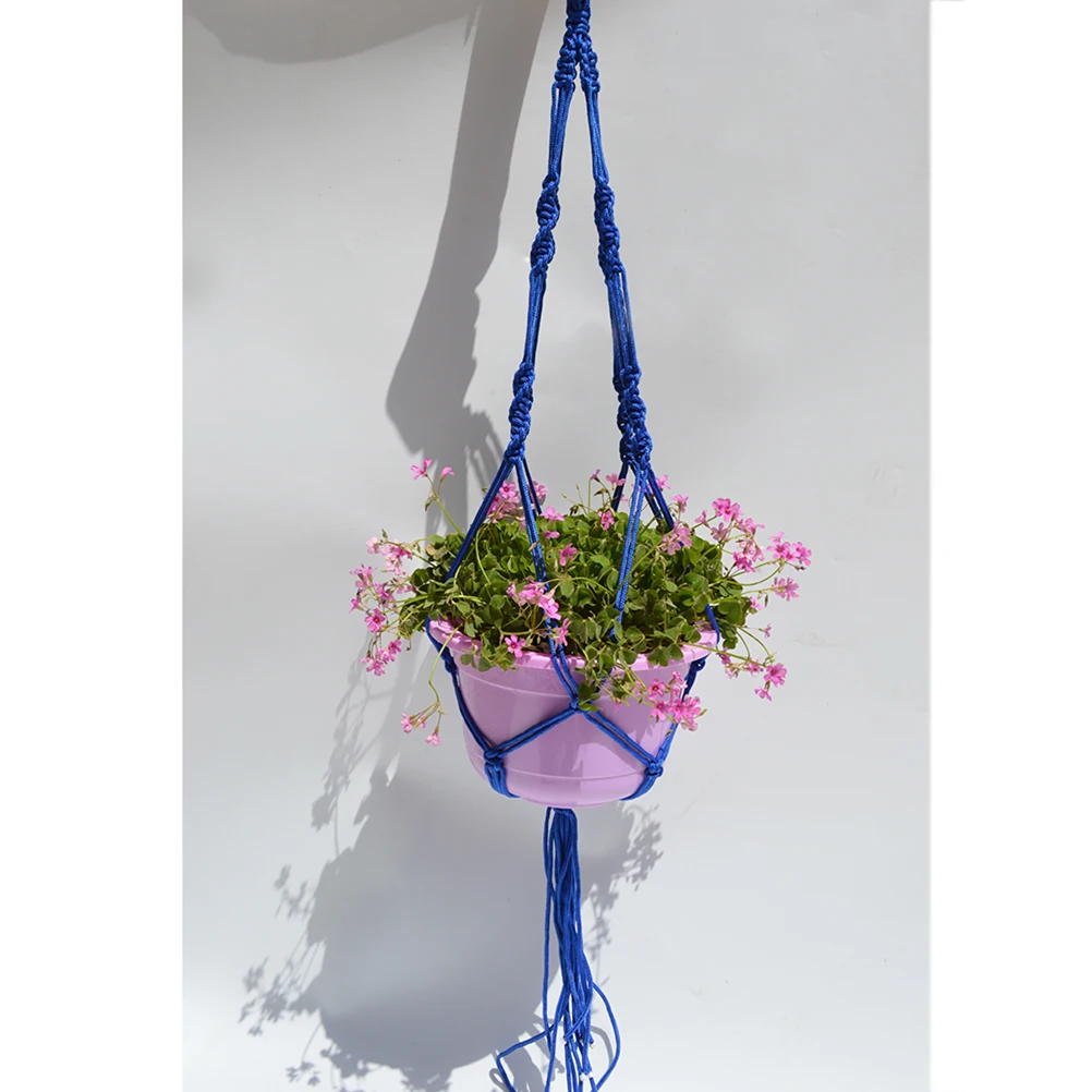 

Plant Hanger Flower Pot Holder Durable Sturdy Retro Hanging Simple Design Easy Indoor Outdoor Decorations Red Color