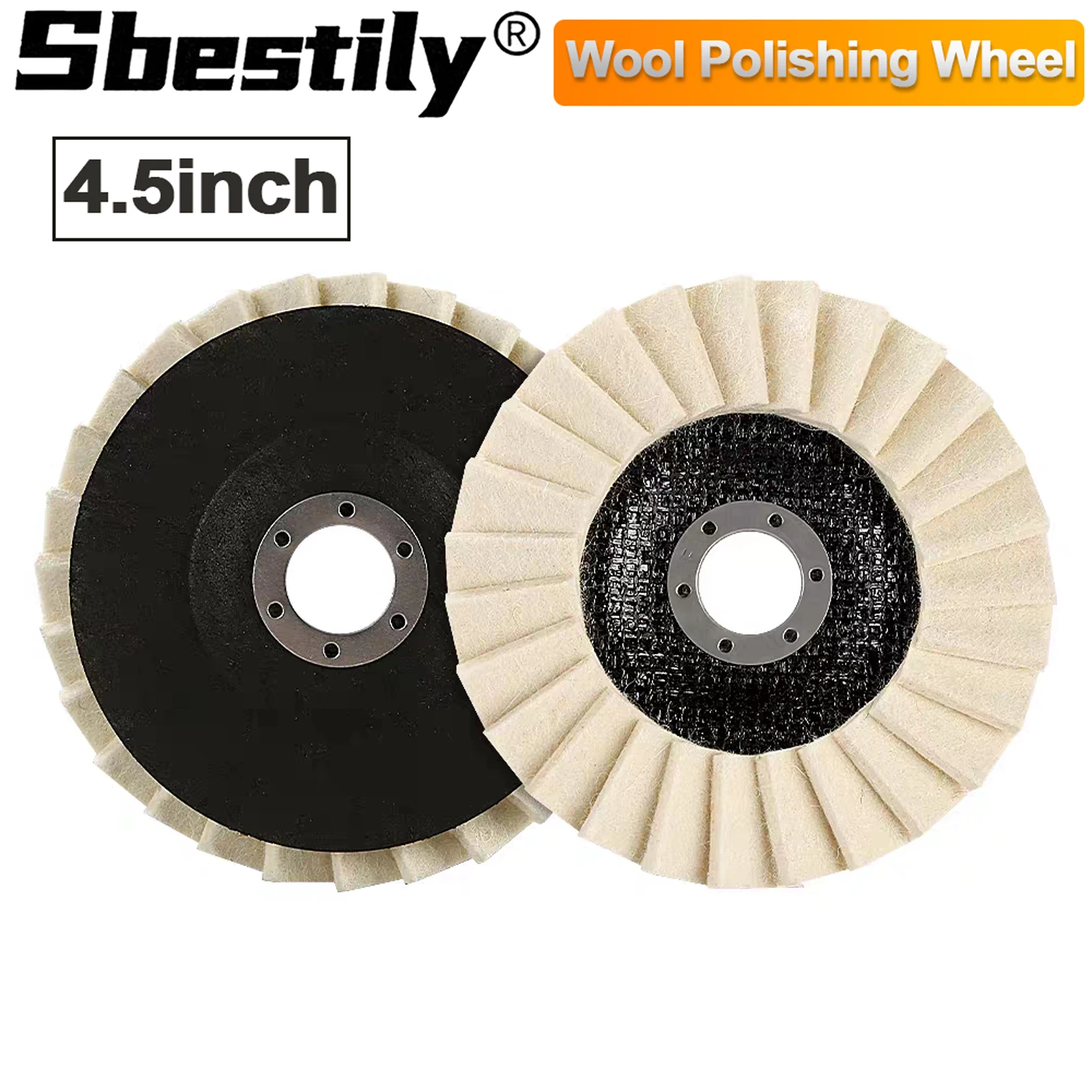 1/5pcs 4.5inch Wool Polishing Wheel Polishing Disc 115mm Angle Grinder Felt Grinding Disc for Metal Wood Glass Ceramic Marble