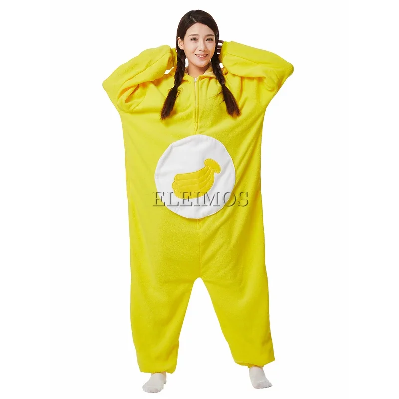 Eleimos-mono de Halloween con plátano para mujer y hombre, pijama kigurumis de animales para adultos, pijama de dibujos animados, ropa de casa, disfraz de cosplay