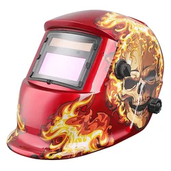 Capacete de soldagem com escurecimento automático, visão grande, cor verdadeira, máscara de soldagem movida a energia solar, resistente a altas temperaturas, óculos de soldagem