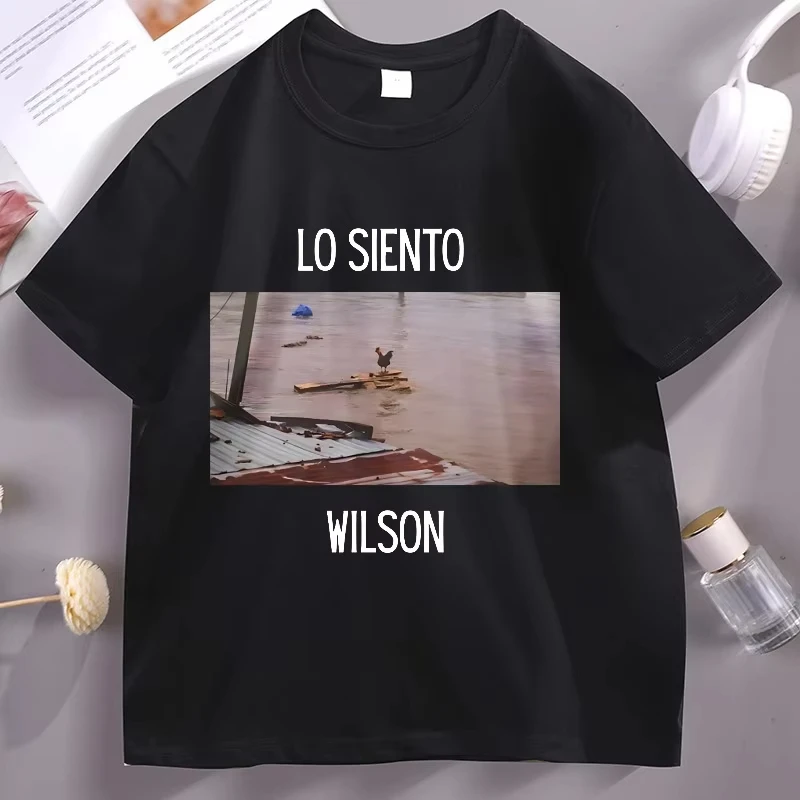 Camiseta Lo Siento Wilson Flooding Chicken, camisetas de algodón para hombre, ropa de manga corta para mujer, ropa cómoda de alta calidad