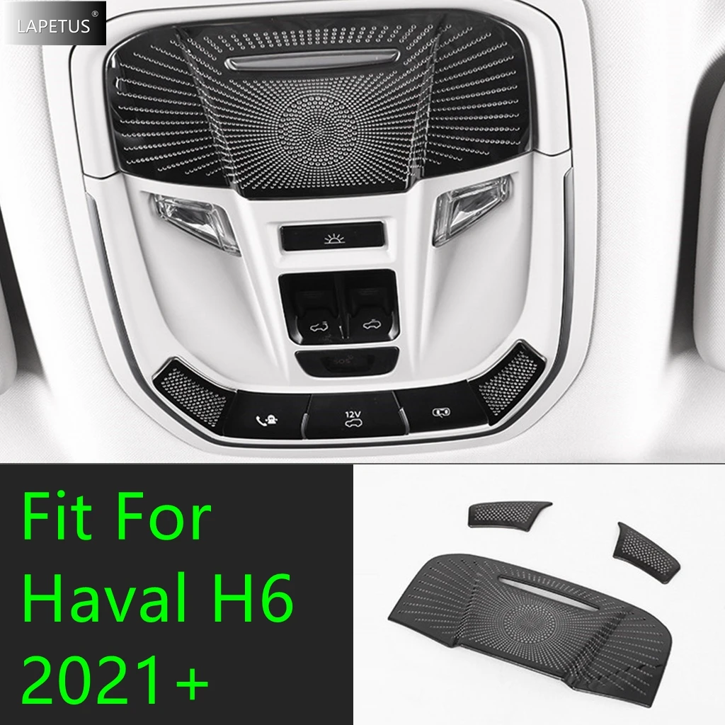 

Stainless Steel Car Roof Reading Lights Lamps Frame Decor Sequins Cover Trim For Haval H6 2021 - 2024 Accessories Interior Refit