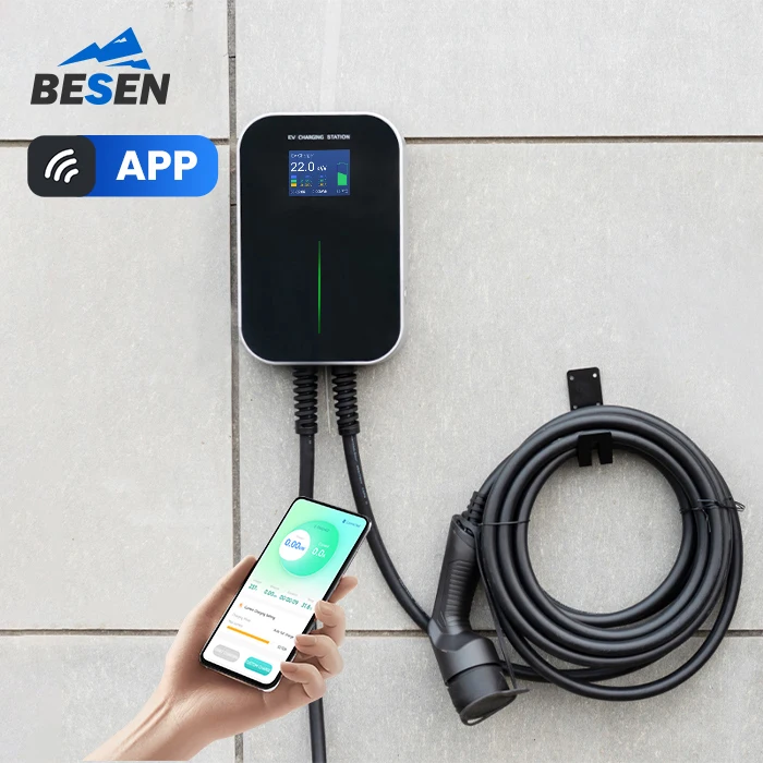 BESEN Electric Home Car Charger 22kW EV Wallbox 32A Wifi APP Electric Vehicle Charging Station