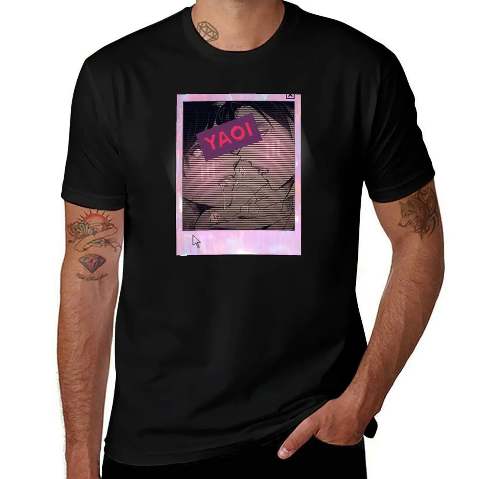 

YAOI AHEGAO BOY SLOPPY KISS EDIT T-Shirt anime man t shirt t shirts for men