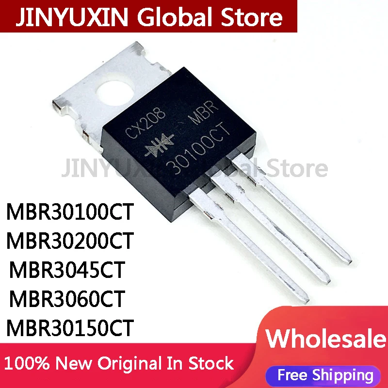 10Pcs New MBR30100CT MBR30200CT MBR3045CT MBR3060CT MBR30150CT MBR30 MBR TO-220 schottky diode upright In Stock Wholesale