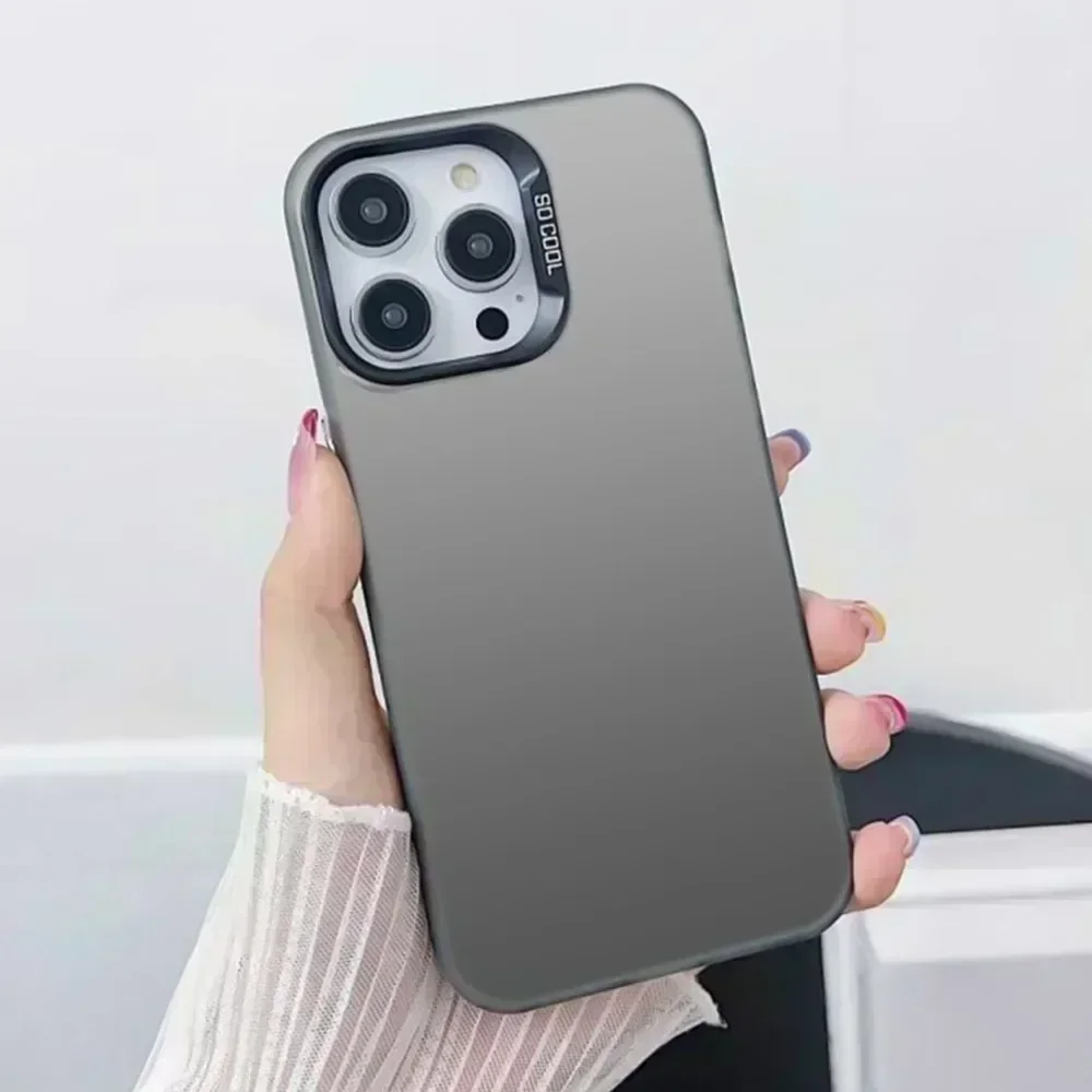 For iPhone 12 11 Pro Max XS Max XR Case For iPhone 7 8 Plus Silver IMD Phone Case SE 2020 2022 2023 Matte Color Shockproof Cover