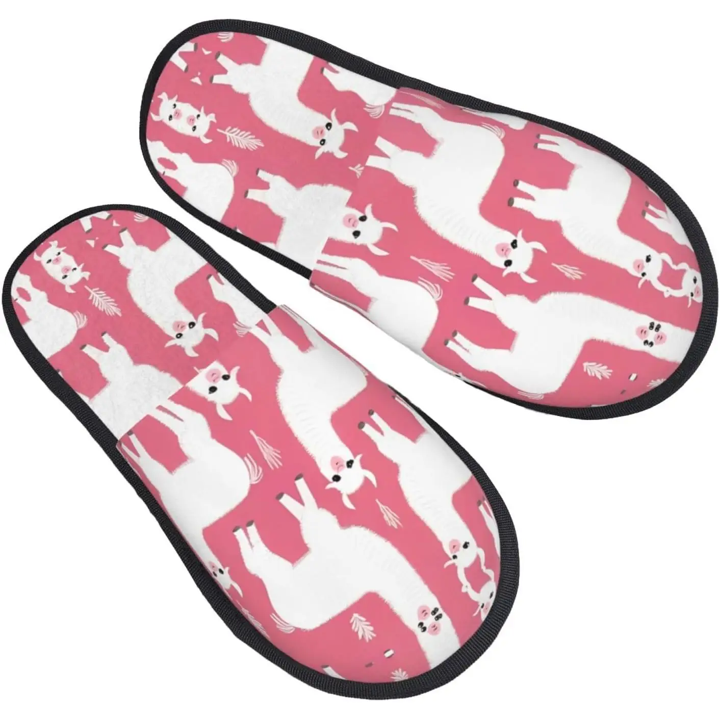 

Осенне-зимние нечеткие тапочки с принтом ламы альпаки, удобная домашняя обувь, портативная обувь для путешествий в отеле, подарки для женщин и мужчин