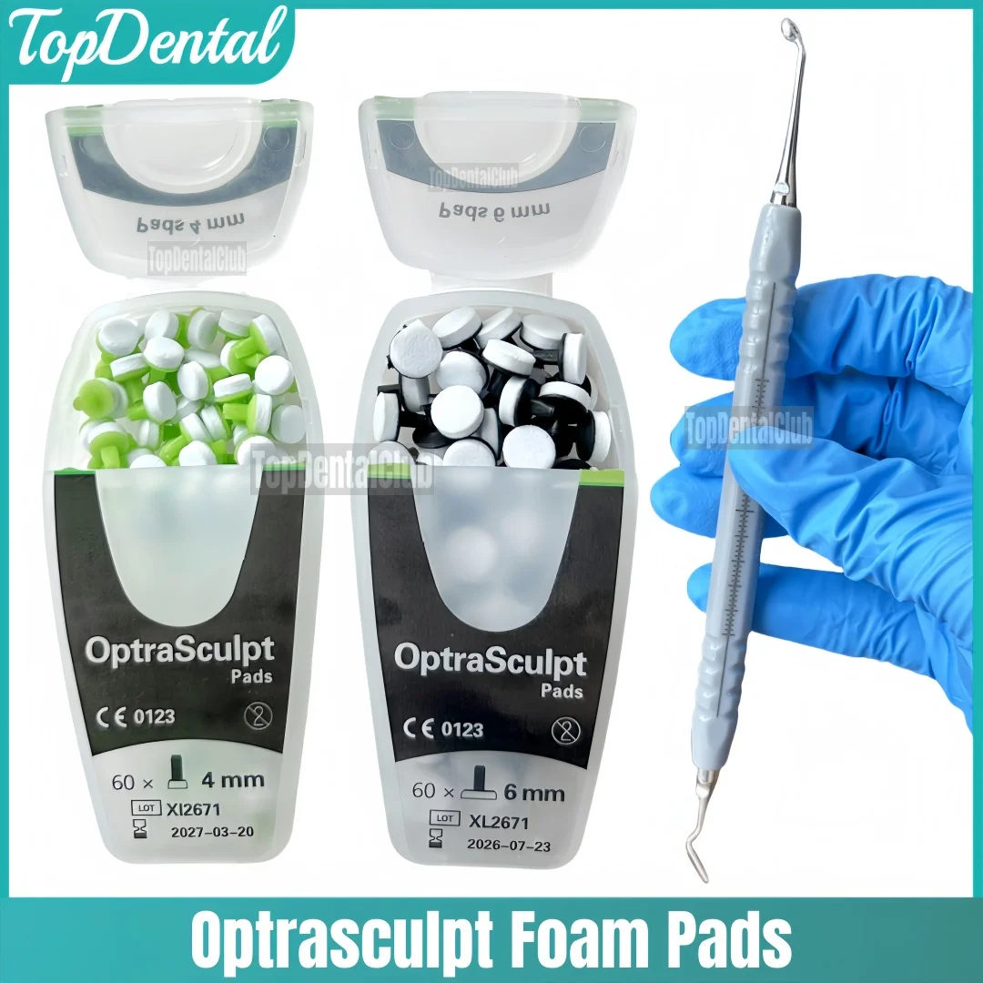 

Dental OptraSculpt Non-Stick Foam Pads Kit Anterior Posterior Veneer Composite Resin Spatula Handle Contouring Modeling Tools