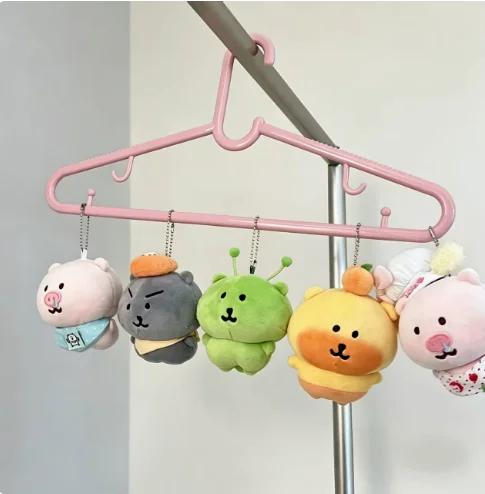 Green Alien Self-Deprecating Bear Plush Keychain Cute Soft Stuffed Toy Bag Pendant Home Decor Comforting Holiday Gift