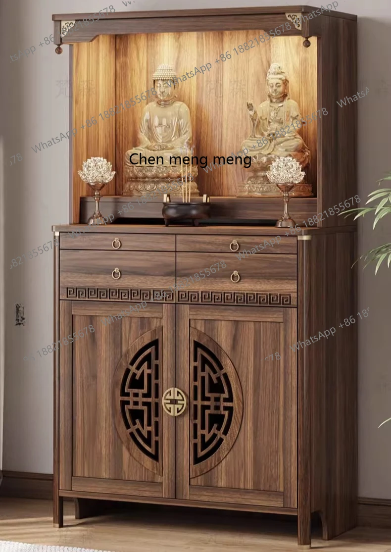 

All solid wood table, Shentai integrated Buddhist cabinet, Guanyin Bodhisattva Buddhist platform household Xianjia cabinet