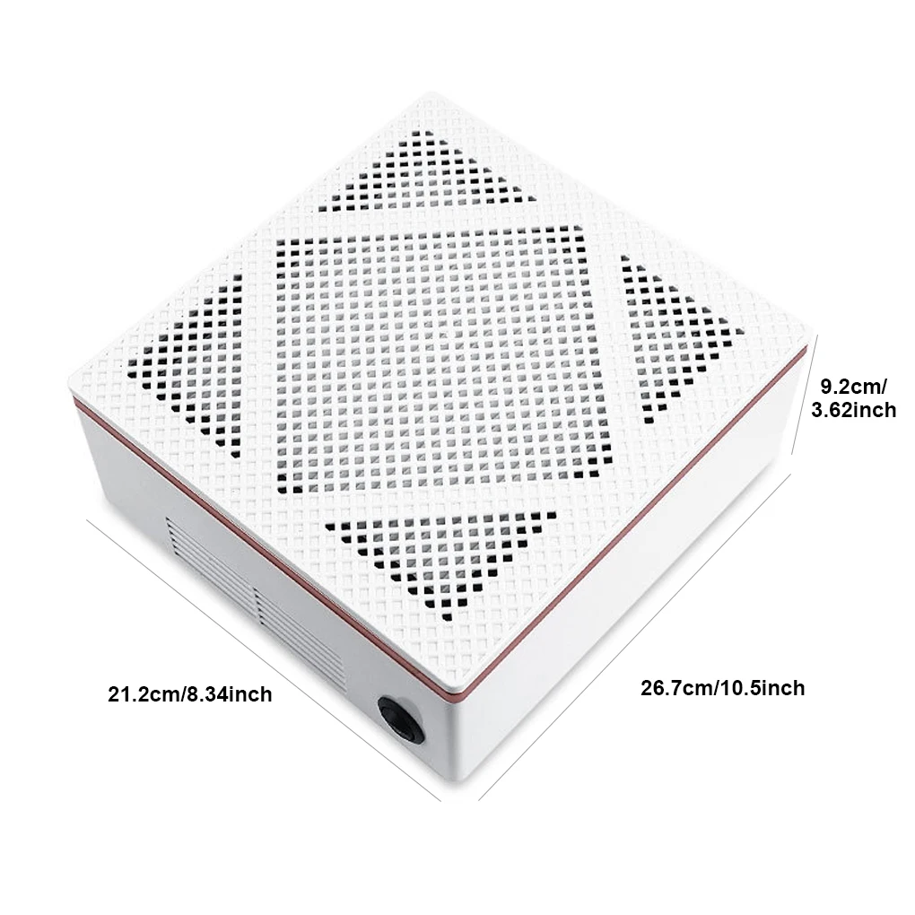 ماكينة تفريغ الأظافر بمروحة شفط قوية بقدرة 60 وات مع فلتر ومزيل مسحوق الغبار ومعدات مانيكير لصالونات التجميل المنزلية