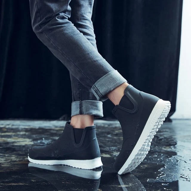Stivaletti in gomma uomo scarpe da pioggia coppia lavoro giardino Galoshes marito pesca stivali da pioggia scarpe da cucina impermeabili Botas De Lluvia AliExpress