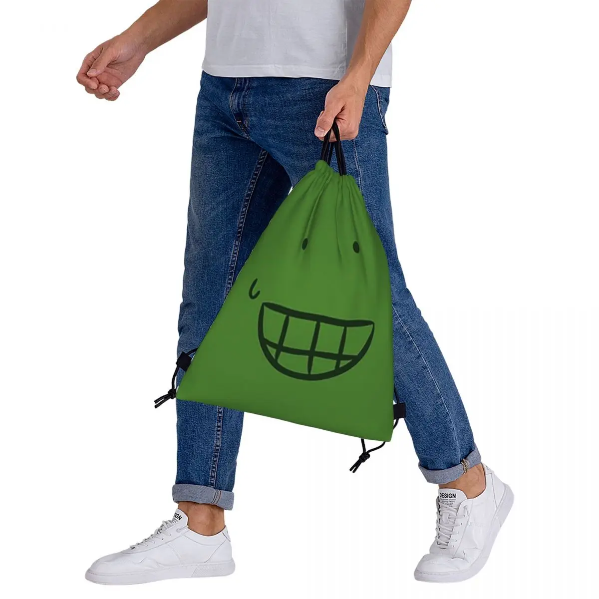 Liam Plecak From HFJone (WEIRD SMILE) 1 mochilas casuais portáteis com cordão bolsa esportiva bolsas para livros para estudantes de viagem