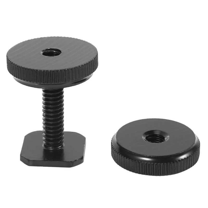 1/4 Inch-20 Hot Shoe Mount Adapter Tripod Screw To Flash Hot Shoe For DSLR Camera Rig(2 Packs)