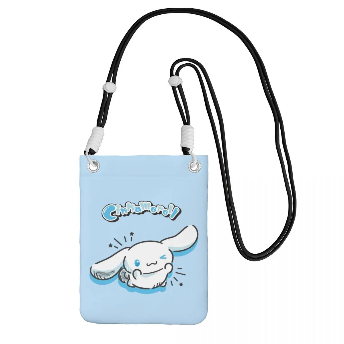 

Custom Cinnamoroll Carry A Mobile Phone Bag Diagonally Women Men Manga Shoulder Crossbody Bag Detachable Shoulder Strap Travel