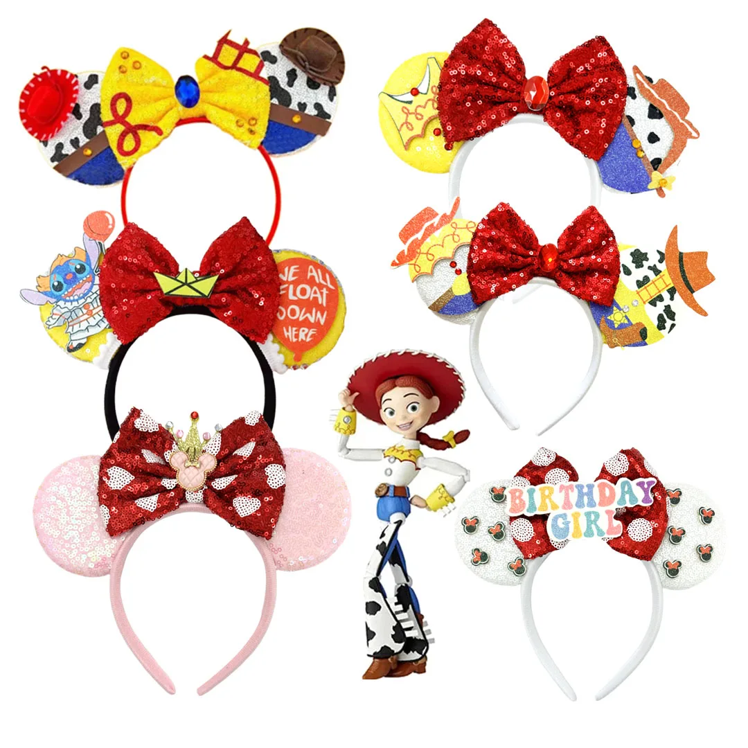 Birthday Girl Mickey Mouse Pixar Hair Accessories Women Woody Buzz Lightyear Headbands for Girls Disney Ears Alien Head band