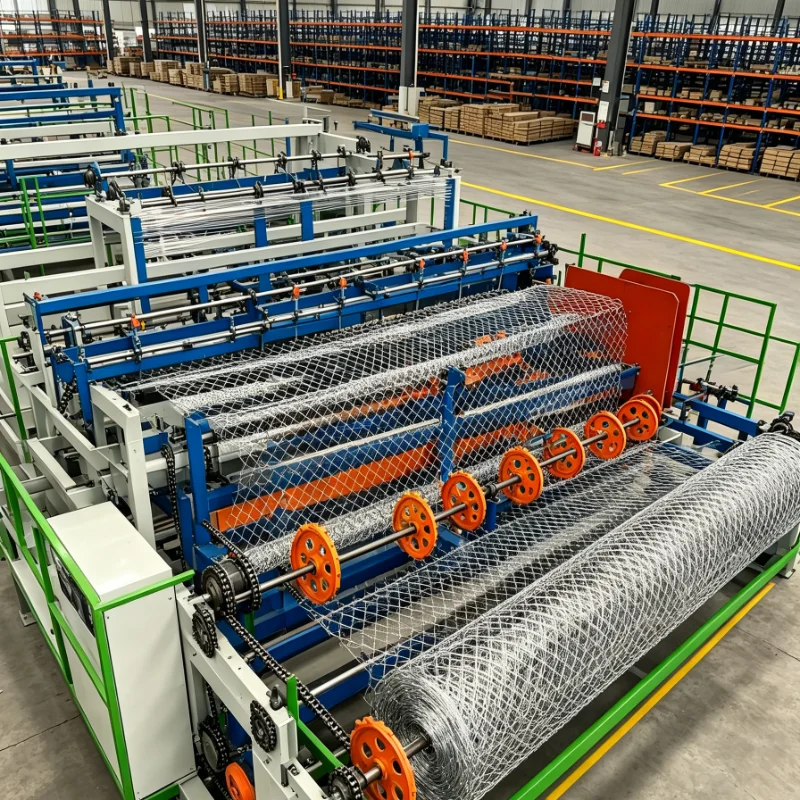 Customized Gabion Mesh Machine Precision Wire Cloth Weaving Loom For Galvanized Gabion Wire Netting Materials