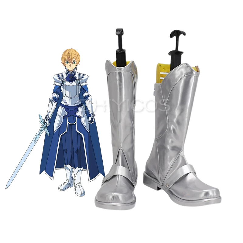 

New Anime Sword Art Online Alicization Cosplay Shoes SAO Eugeo Synthesis Cosplay Ankle Boots Halloween Party Shoes for Women/Men