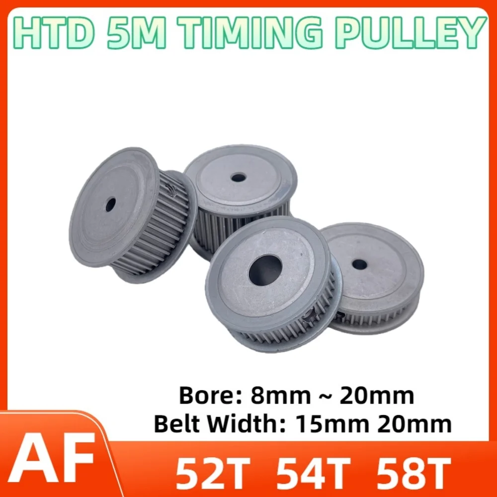 

HTD 5M Timing pulley AF type 52Teeth 54teeth 58teeth belt width 15/20mm Bore 8mm-20mm 52T 54T 58T HTD 5M synchronous pulley
