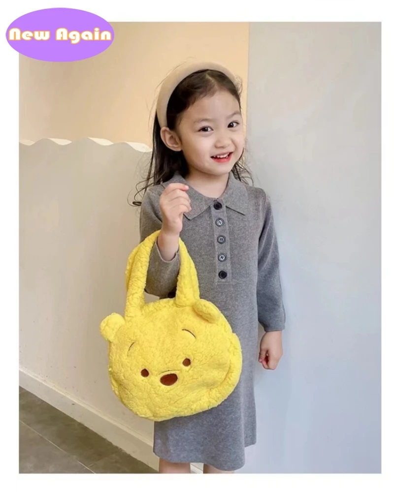 Cartoon plush hand bag Children‘s Autumn fur totes new girl\'s small satchel Lamb wool cute Toddlers handbags Kid Mini bags NA042