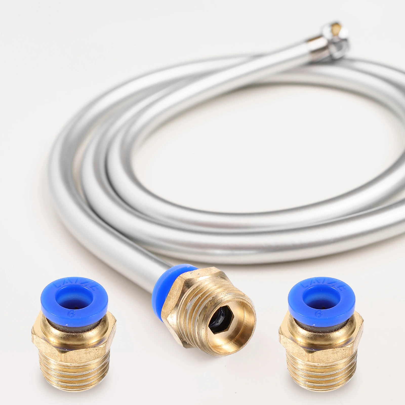

10pcs Quick Crimp Air Plastic Crimp Fitting Hose Connectors Cinch Straight Coupling Fittings Tube Connector 1 4\