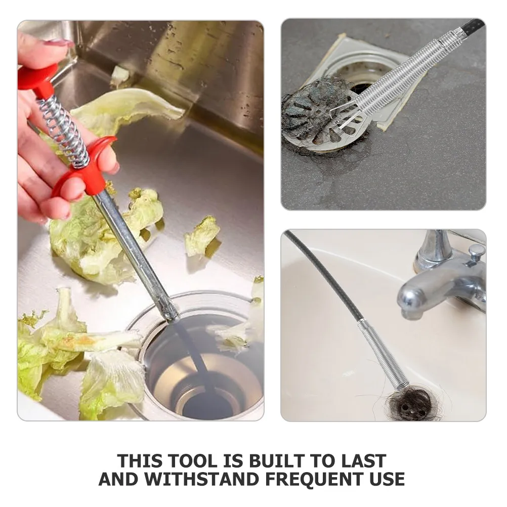 Pipe Dredging Tool Manual Flexible Grabber Claw Hair Remover for Sink Toilet Bathroom Kitchen Drain Cleaner Unclogging Tool