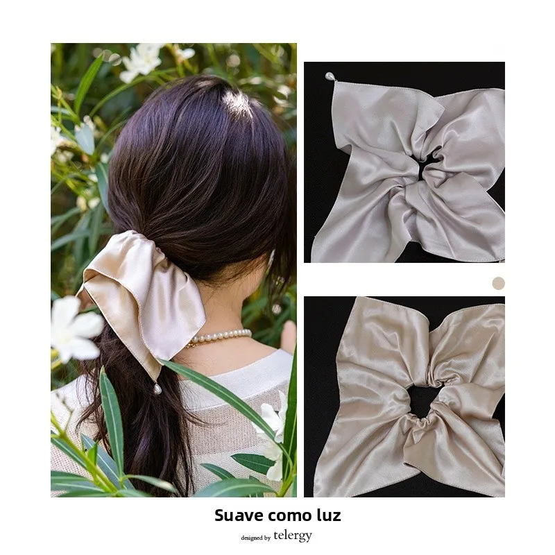 silk-pearl-pendant-hair-tie-30-momme-soft-light-like-falling-vintage-simple-atmosphere-large-intestine-loop-fashion-accessories