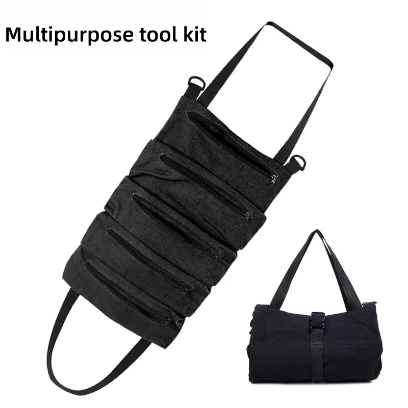 Portable Multi-Purpose Tool Bag with Multiple Pockets Hardware Tools Organizer Roll up Small Tools Pouch for Home Improvement