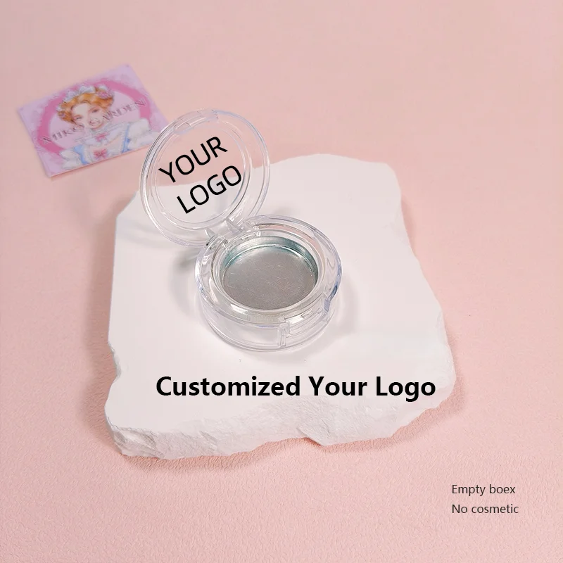 【Logo Custom】50Pcs Customized Flip Up Jar with Aluminum Tray, Available in Black/silver for Beauty Packaging Materials