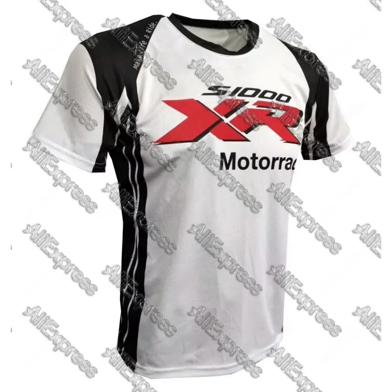 

Motorcycle Adventure Motos Travel Riding Quick Dry Summer Men's Breathable White For Bmw Motorrad S1000 Xr T-Shirt Motorsport