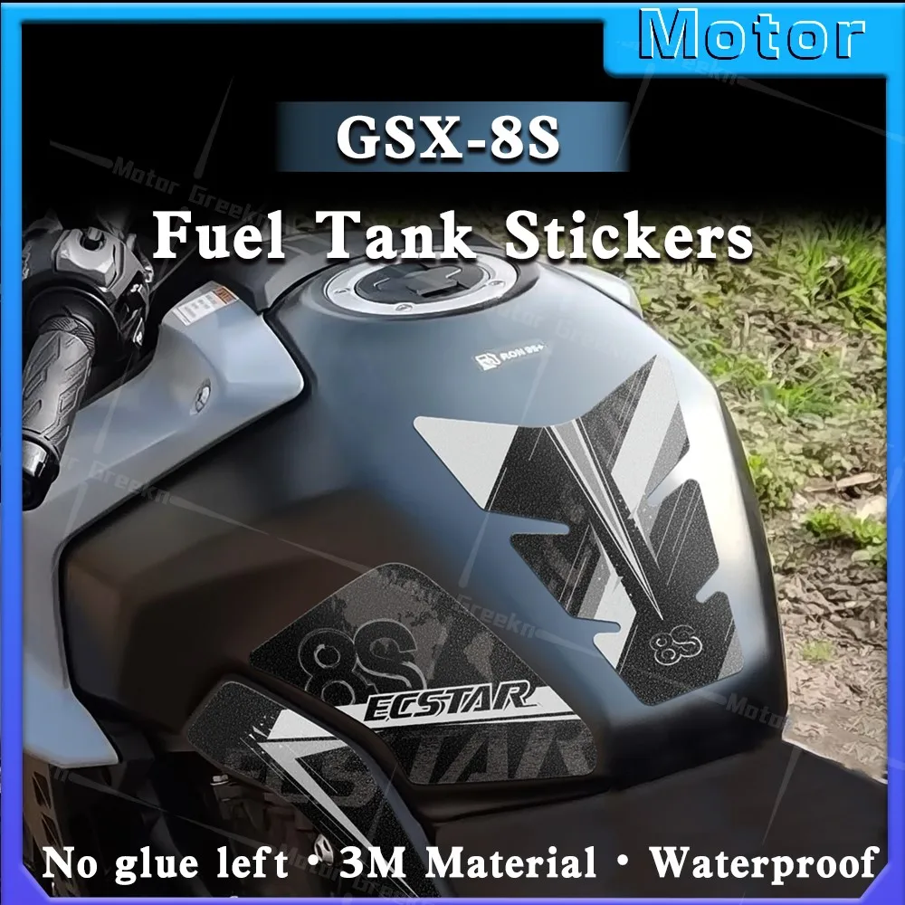 For GSX8S GSX-8S GSX 8S gsx 8s gsx-8s 2023 2024 Motorcycle Frosted Fuel Tank Sticker Protector Pad 3M Decals Accessories