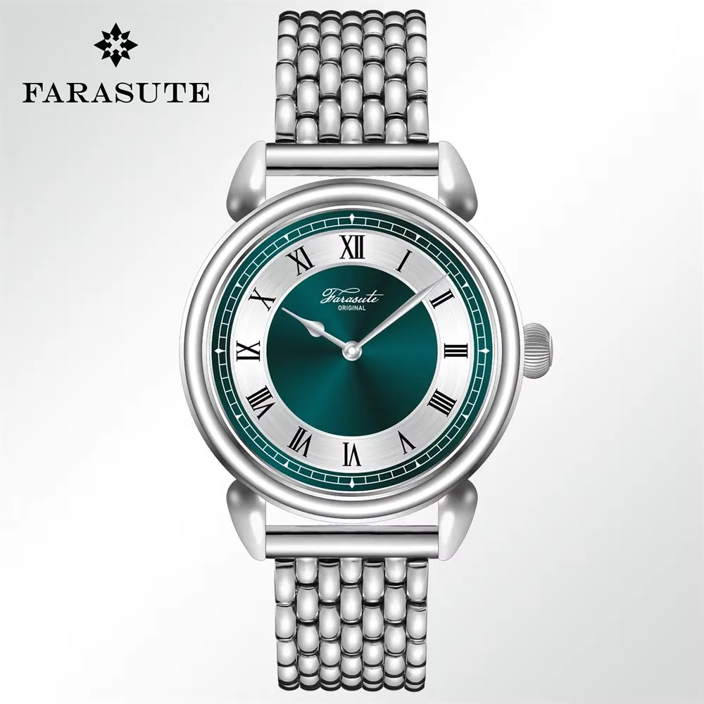 FARASUTE New Luxury Sapphire Stainless Steel Watch ﻿Men Casual 5Bar Waterproof Automatic Mechanical Wristwatches Male Relojes