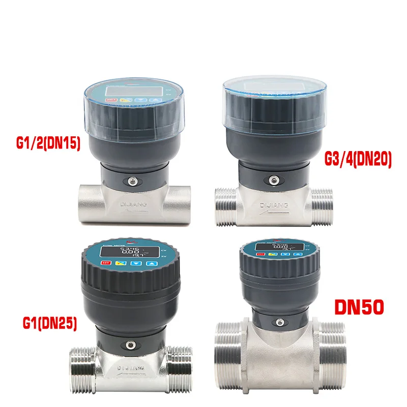 Electromagnetic Flow Meter Digital Display Sewage Pipeline Stainless Steel Valve Body Acid And Alkali Resistant 485 Transmission