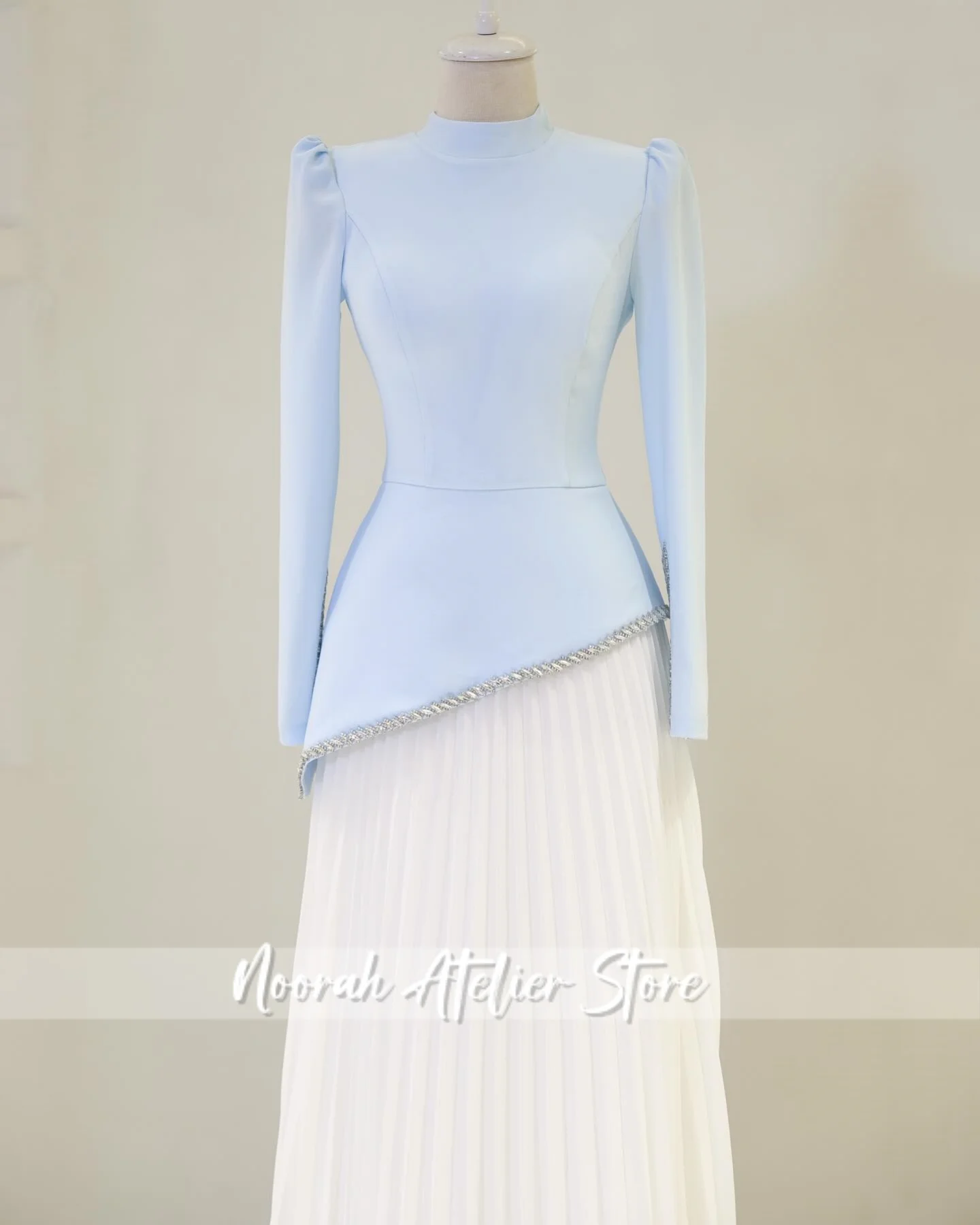 فساتين سهرة فاخرة أنيقة من الشيفون الكريب بألوان متباينة جديدة 2025 فستان نسائي إسلامي دبي H N للحفلات الراقصة حسب الطلب