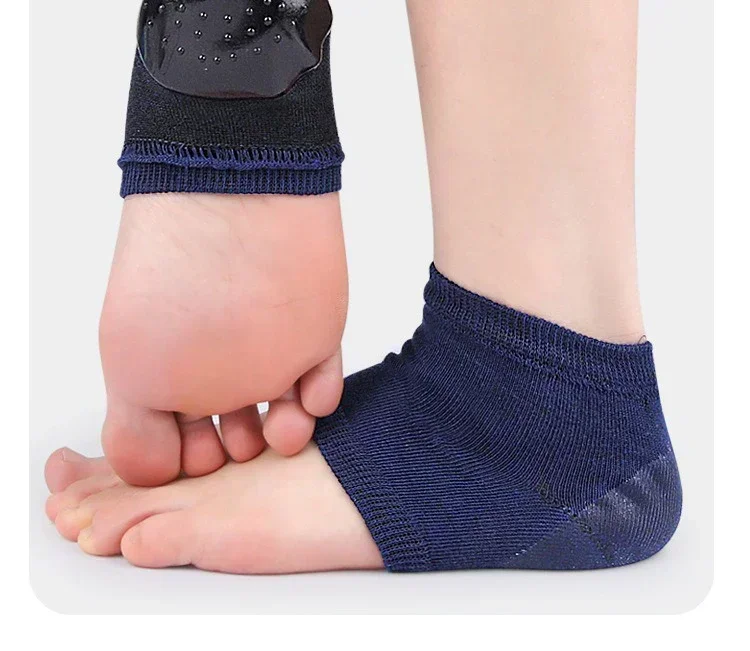 1 Paar Gel-Fersenabdeckungen, Fersenpolster, Fersenmuscheln, Kissen, Fußpflege, Reparatur der Haut, feuchtigkeitsspendend, Anti-Trocken-Riss, halbe Yard-Socken – Detail 10