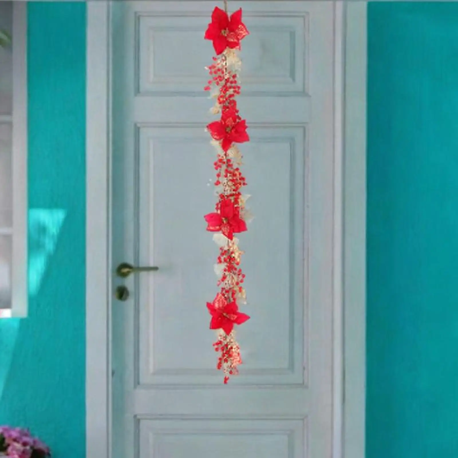 Pingente tradicional chinês de bagas vermelhas, ornamento pendurado para janela, porta decorativa reutilizável, decoração de ano novo para dormitório e quarto