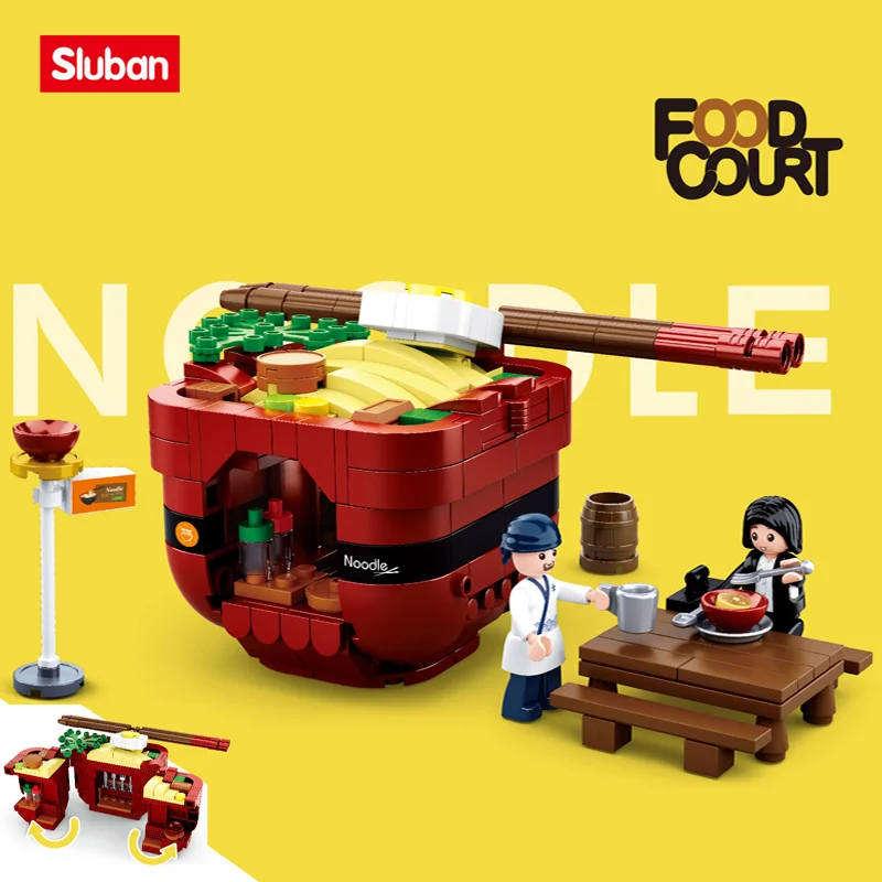 

Sluban Building Block Toys Girls Dream Creator B0705F Noodle Restaurant 346PCS Mini Cabin Bricks Compatible With Leading Brands